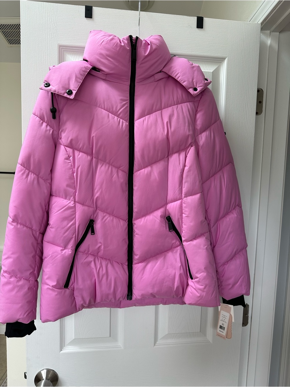 NWT BCBG purple puffer coat